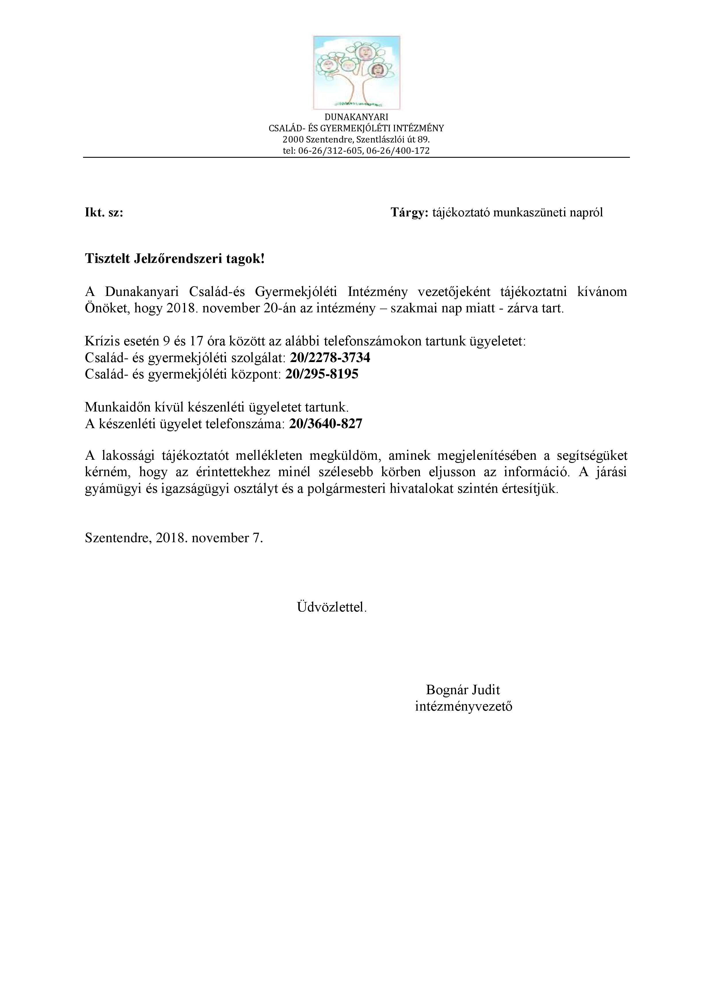 Dunakanyari Család- és Gyermekjóléti Intézmény