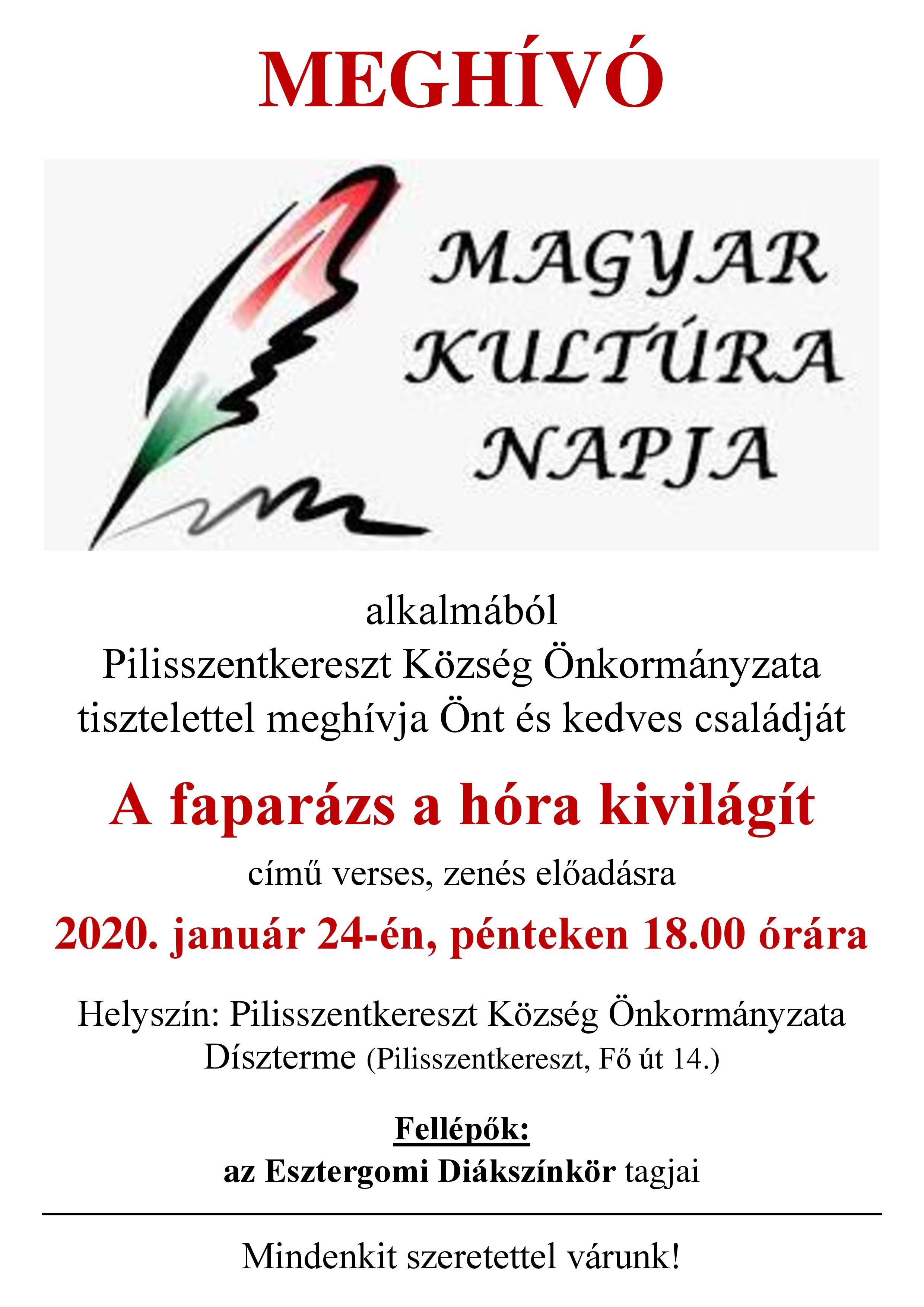Meghívó - Magyar Kultúra Napja