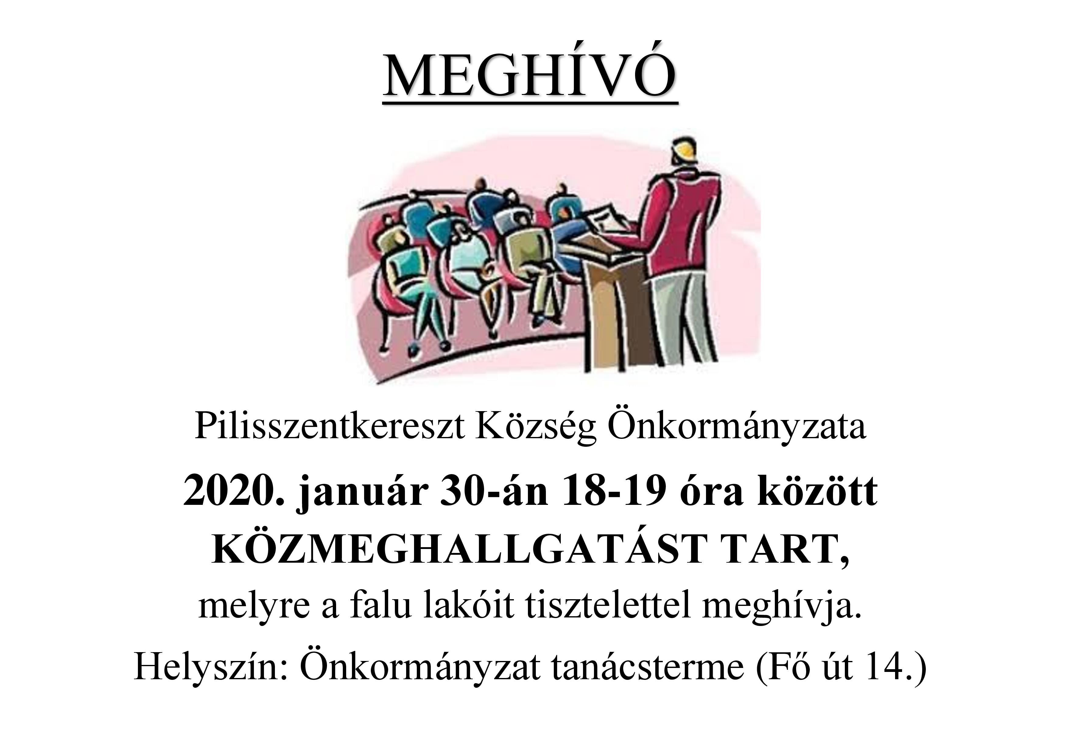 Meghívó közmeghallgatásra 2020.01.30.