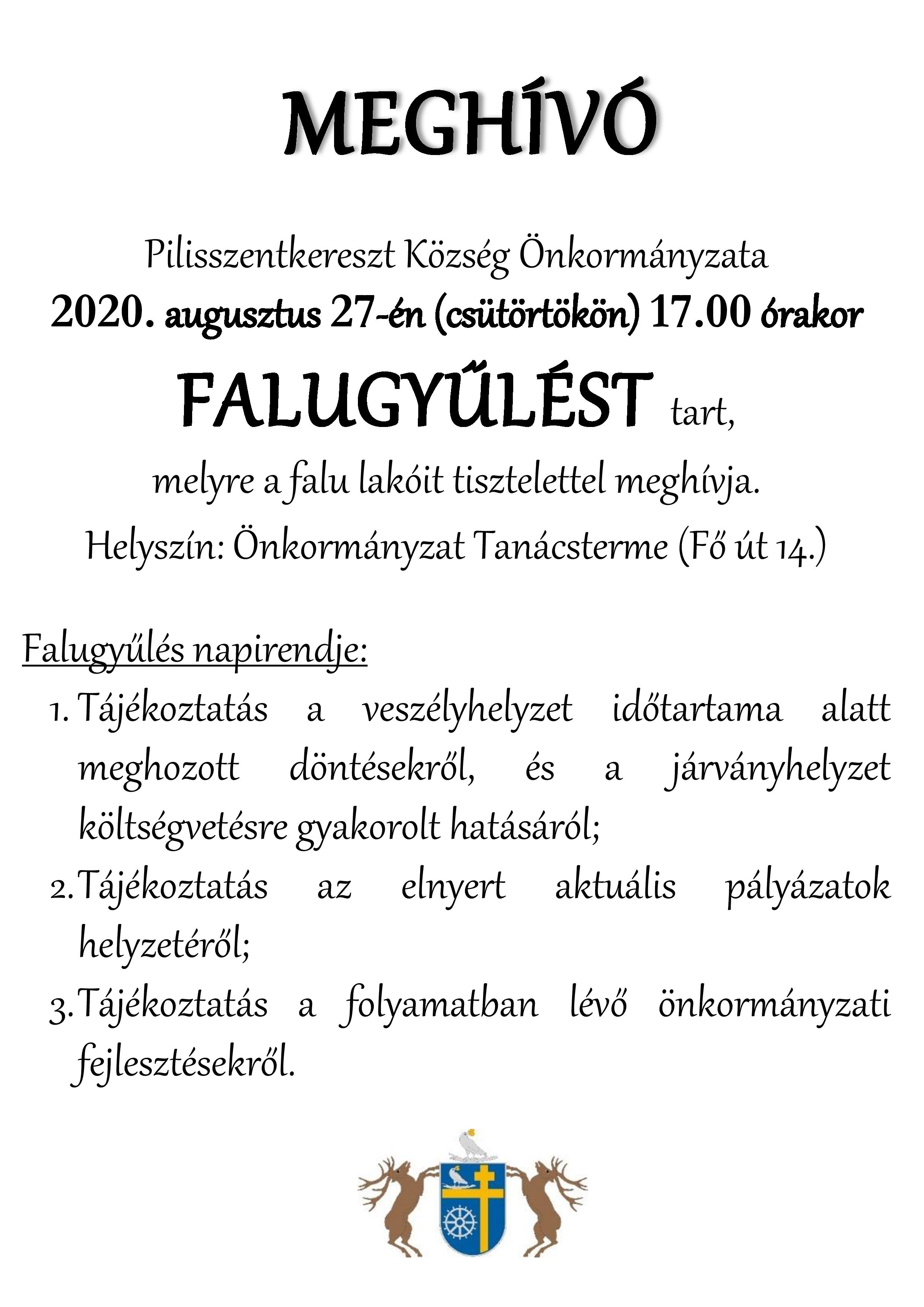 Meghívó falugyűlésre