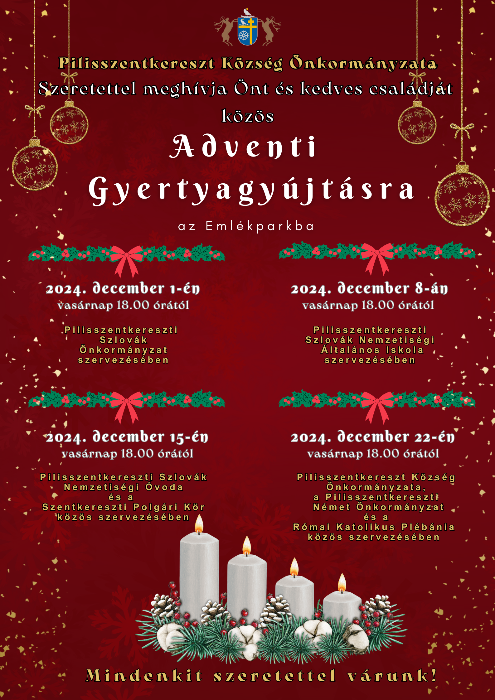 adventi gyertyagyújtás 2024